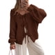 thumbnail image 1 of Suéter PRETTYGARDEN con Lazo Frontal, Tejido Grueso, Color Caramelo, Talla L, 1 of 8