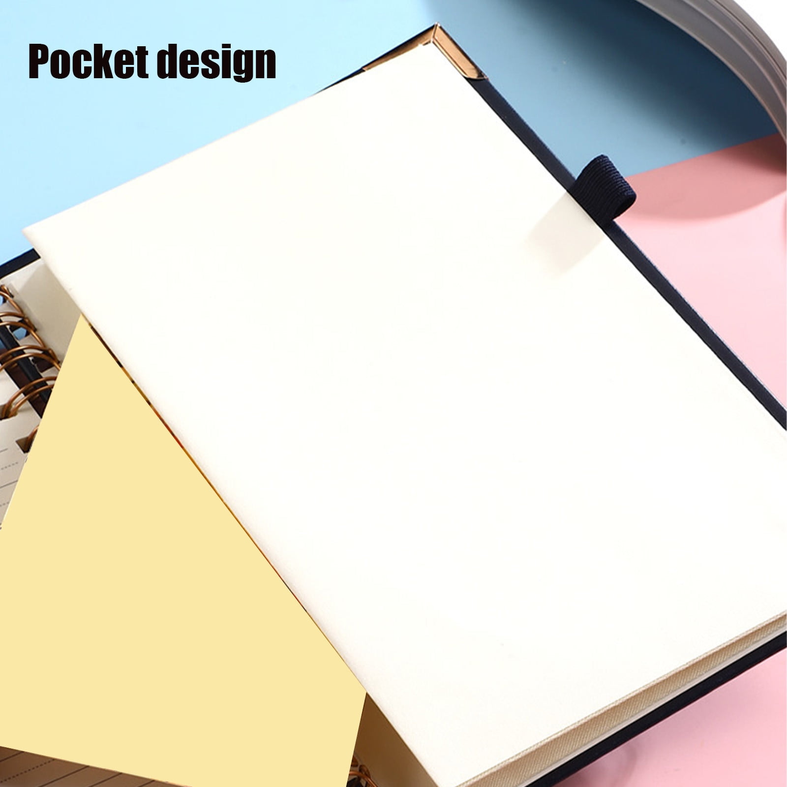 Lwlmwt Leather-bound Spiral Notebook A5 Ring-Bound JournaL Notebook Hardcover Thick Pages Unisex Notebook Ideal for Study and Work