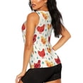 thumbnail image 3 of Lsque Flower Chicken Printed Workout Tank Tops for Women, Athletic Sports Tank Tops, Compression Sleeveless Dry Fit Shirts,Sleeveless Yoga Shirt-Medium, 3 of 9