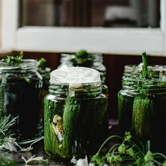 CTIRCHIU Jar Lids for Canning Glass 4Pcs Transparent Fermenting Lid