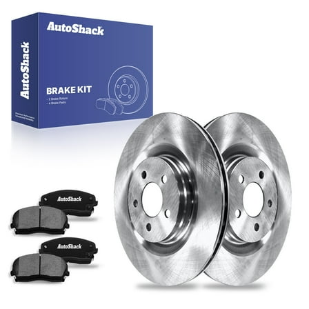 AutoShack 14.17" (360 mm) Front Vented Brake Rotors   Ceramic Brake Pads | Replacement for 2021-2023 Dodge Charger 2021-2022 Dodge Challenger 2021 Chrysler 300 | 6-PC Brake Kit