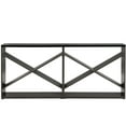thumbnail image 3 of 69.03 Inch Foyer Console Table With Storage, Black Rectangular, Detachable X Shape For Entryway, Living Room, Hallway, 3 of 6