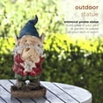 thumbnail image 5 of Alpine Corporation Smiling Gnome Statue, 15 Inch Tall, 5 of 13