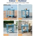 thumbnail image 7 of WINSOON Small Outside Adirondack Square Side Table,Double Layer Set Of 2 - Blue, 7 of 7