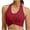Red, variant on Women's Cropped Yoga Shirts Halter Neck Sleeveless Crop Top Built in Padded Bra Backless Pullover Tank Tops for Workout Running Black