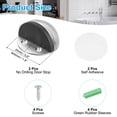 thumbnail image 2 of No Drilling Dome Shaped Door Stop, Floor Mount Door Stopper Self Adhesive Wall Protector, Silver 2 Pack, 2 of 7