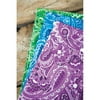 Paisley Explosion Printed Cotton Fabric Bundle, Gadabout Paisley Purple-Gadabout Paisley Blue-Gadabout Paisley Green, 43/44" Width, 2-yd Cuts