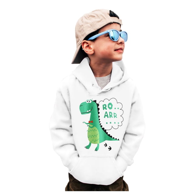 WEAIXIMIUNG Chandails Garçons Col Rond Camion Dinosaure Manches Longues Chandail Tops Tees