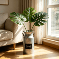 thumbnail image 2 of Hosley 15-Inch Chalkboard Metal Milk Can, Rustic Farmhouse Flower Vase, 2 of 11