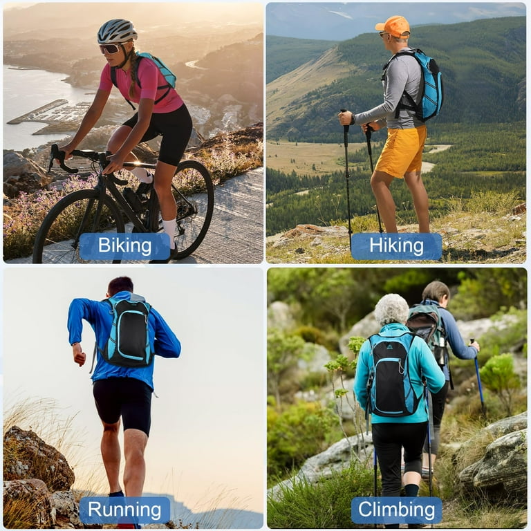 Zacro Hydration Backpack Lightweight Hiking Backpack with 2L TPU Water Bladder Water Backpack for Hiking Running and Biking Climbing Leak Proof Hydration Pack for Man Women Walmart
