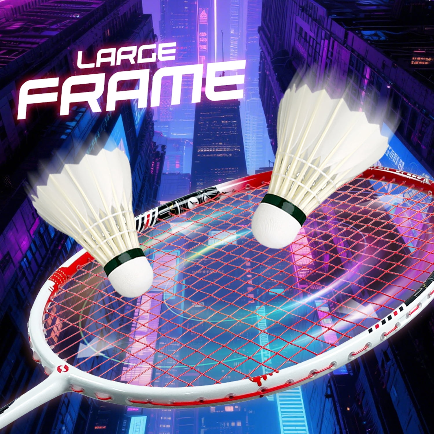 Badminton Racket, T700 Ultra-Light Full Carbon Fiber, Professional Grade, 6U 26-30lbs High-Tension, 6.8mm 24T Shaft, Delicate patterns, Vibrant Lconic Malaysian Architecture