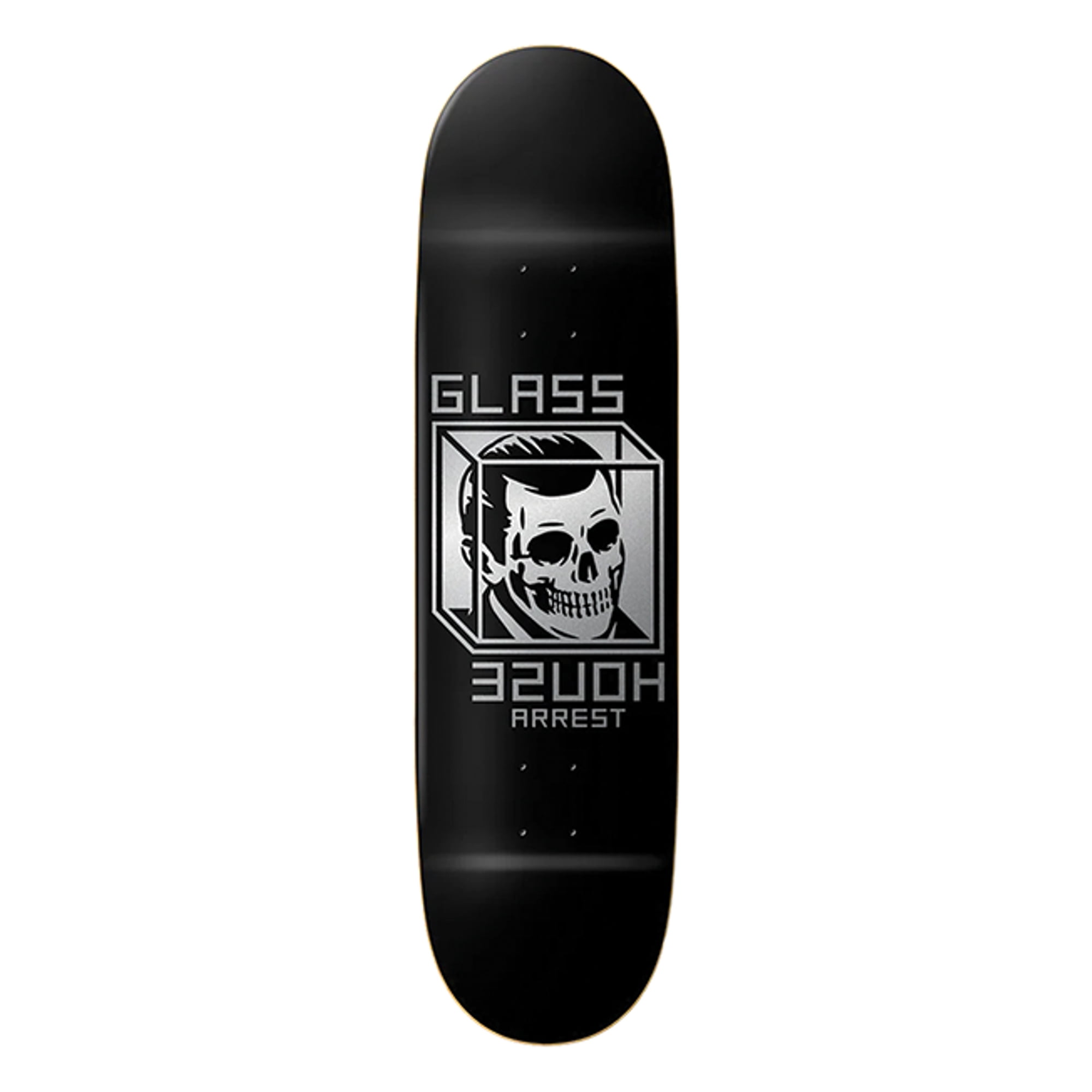 Glass House House Arrest Death Skateboard Deck - 8.37 Black/Silver (Deck Only)