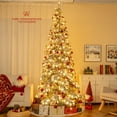 thumbnail image 2 of Costway 9 FT Artificial Christmas Tree with Quick Power Connectors,1223 Flocked Branch Tips, 2 of 10