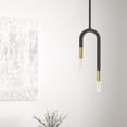 thumbnail image 4 of WAN-152P-MB-AGB Dainolite Wand - 2 Light Pendant In Modern Style-15.75 Inches Tall and 5 Inches Wide-Matte Black/Aged Brass Finish, 4 of 11