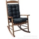 thumbnail image 1 of Nvzi Juego de cojines para mecedora Nviz yadamse, 2 piezas, cojín antideslizante para asiento y respaldo de silla, cojín mullido para silla de patio (negro), 1 of 5