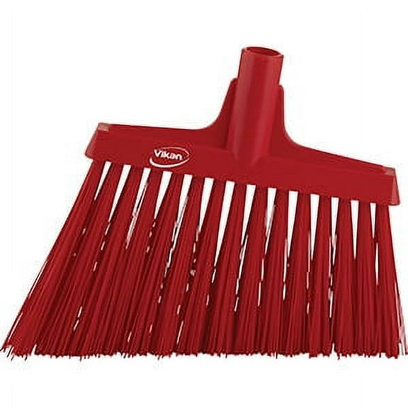 Vikan 12" Angle Broom- Extra Stiff - Red (3 Units)