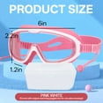 thumbnail image 2 of GJX Swimming Goggles,Waterproof and Anti-Fog Coating Kids Swim Goggles,Wide-Angle View Kids Goggles,Pink While, 2 of 7