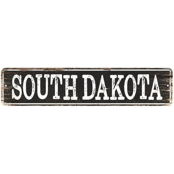 SOUTH DAKOTA Gift Chic Metal Sign Home Decor Cities 4x18 204180007333