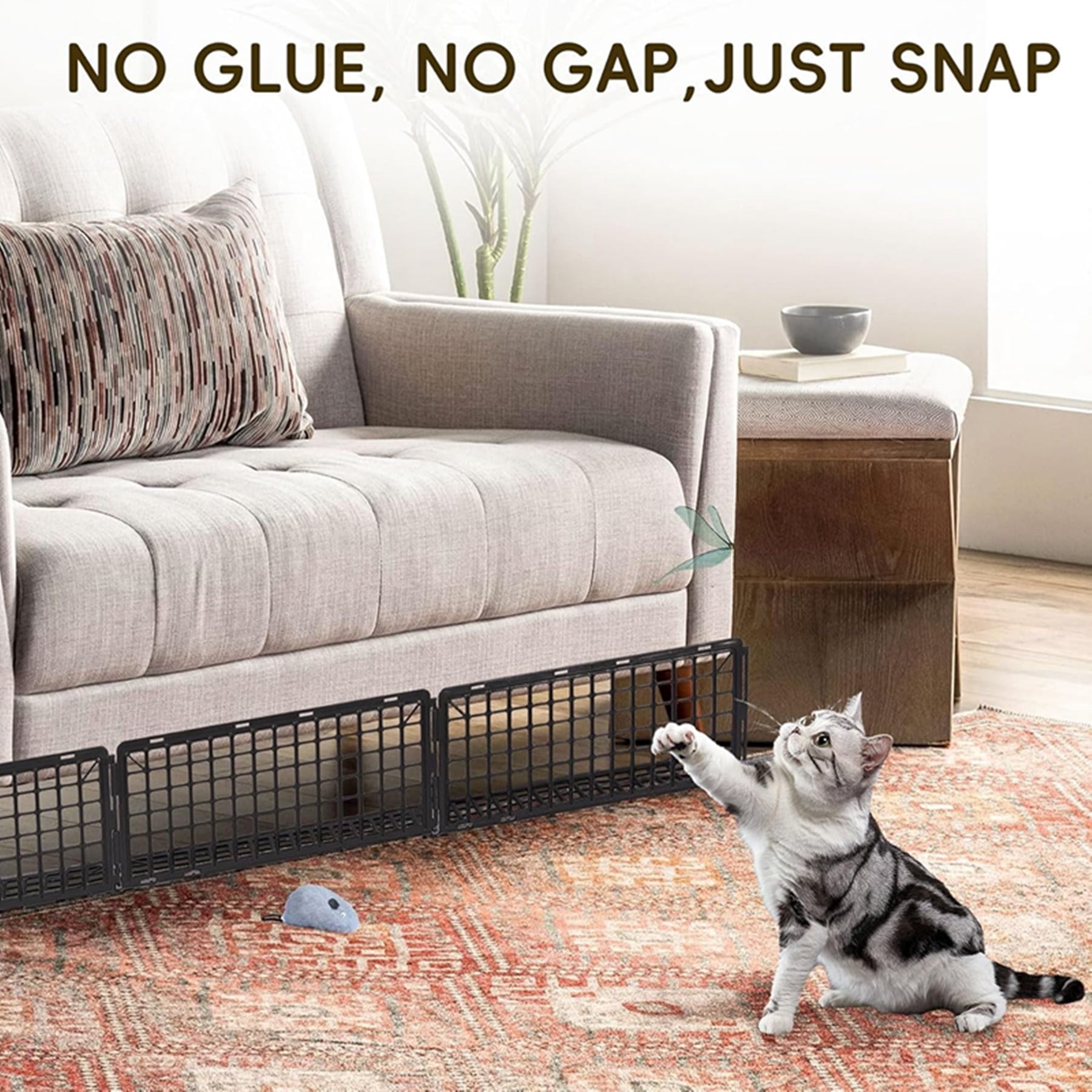 12 PCS Under Couch Blockers for Bed Couch Furniture Underneath Stop from Getting Under The Sofa