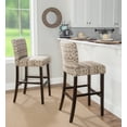 thumbnail image 2 of Linon Home Decor BS012OCO01U Mller Ikat Coconut Bar Stool, 2 of 8