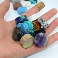 thumbnail image 6 of Rainbow Stone Double Flare Ear Plugs Tunnels Natural Organic Stones Expander Ears Piercing Stretcher Gauge Plug for Women Men Fashion Body Jewelry, 6 of 6