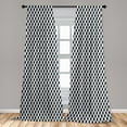 thumbnail image 5 of Ambesonne Black and Grey Curtains, Stacked Cubes, Pair of 28"x84", Black and Pale Grey, 5 of 5