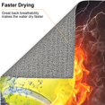 thumbnail image 6 of Vsdgher Tennis Ball On Fire And Water Print Dish Drying Mat, Kitchen Counter Mat, Dish Drying Pad for Dishes, Utensils, Pots and Pans,16" x 18", 6 of 8