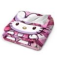 thumbnail image 3 of Hello Kitty Blanket, Super Soft Throw Blanket, Cozy Flannel Blankets For Boys Girls, Warm Blankets For Couch Sofa Bed, 50"X40", 3 of 9