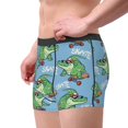 thumbnail image 2 of Pofeuu Crocodile Riding Skateboard Print Men’s Boxer Briefs, Moisture-Wicking Underwear, Regular,Trunk-Large, 2 of 5