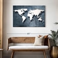thumbnail image 3 of Elephant Stock Stone World Map Wall Art - Horizontal Canvas Wall Art - Living Room Wall Decor - Map Canvas - White And Blue Decor - 45" x 30", 3 of 8