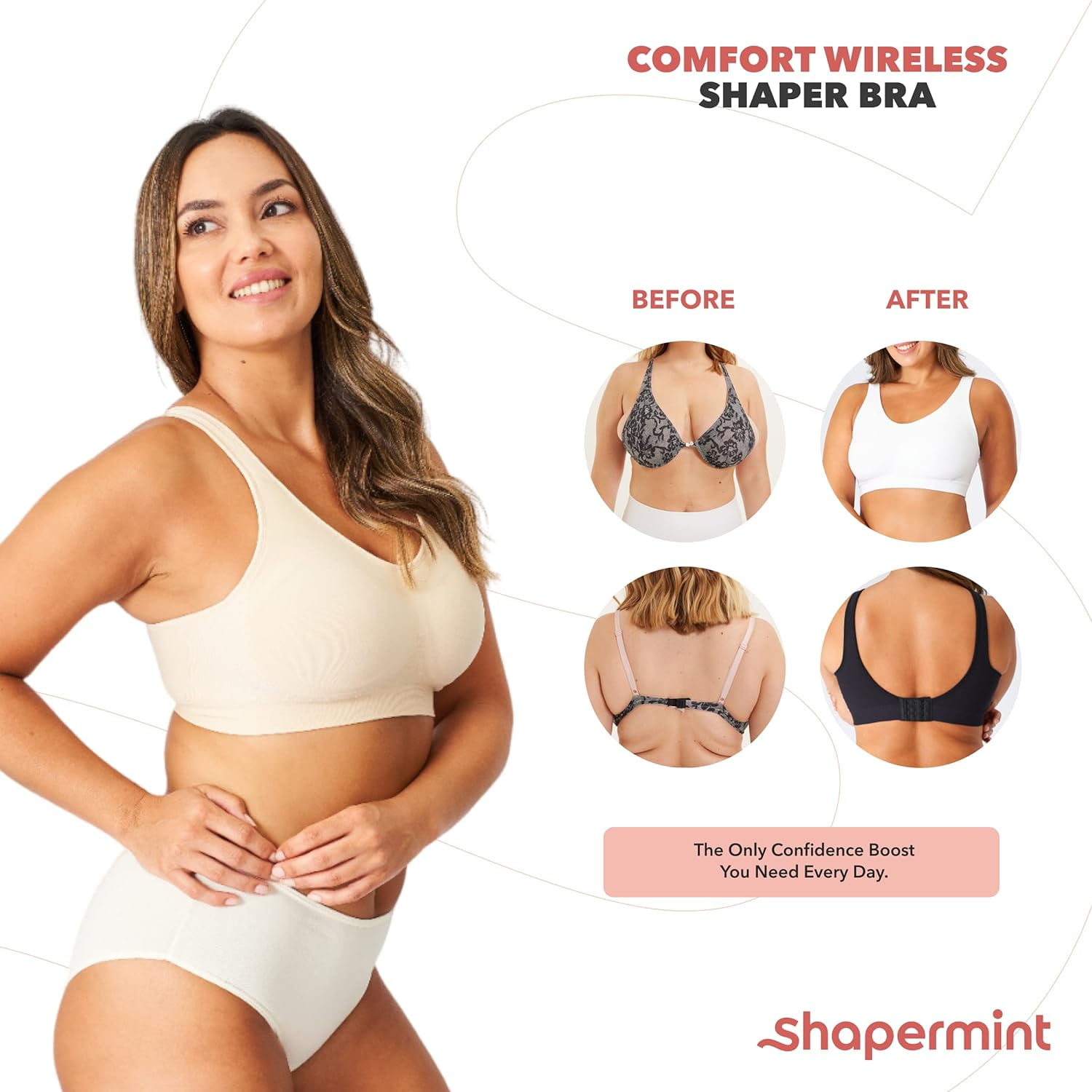 Women Truekind Daily Comfort Wireless Shaper Bra Black Brand New – IBBY