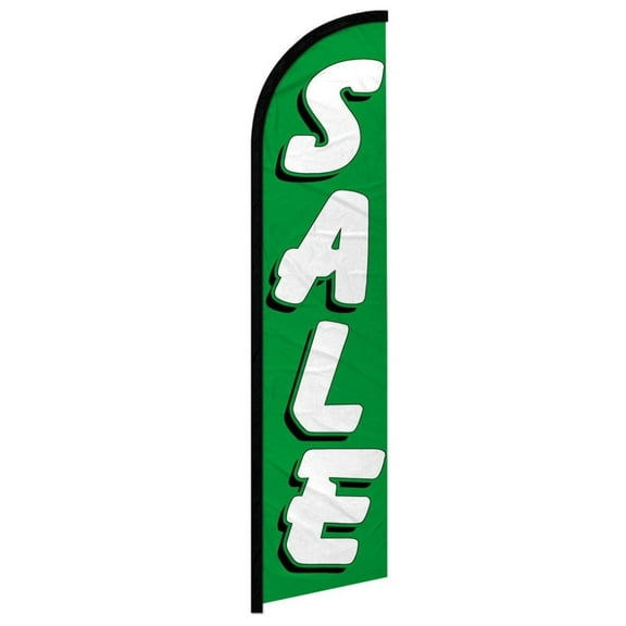 Sale (Green) Windless Banner Flag