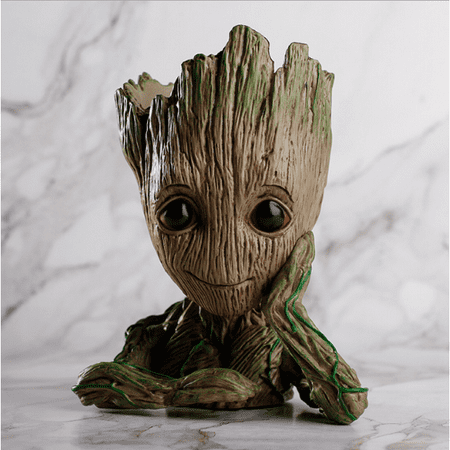 Groot Action Figures Guardians of The Galaxy Flowerpot Baby Cute Model Toy Pen Pot Best Gifts 6.3in