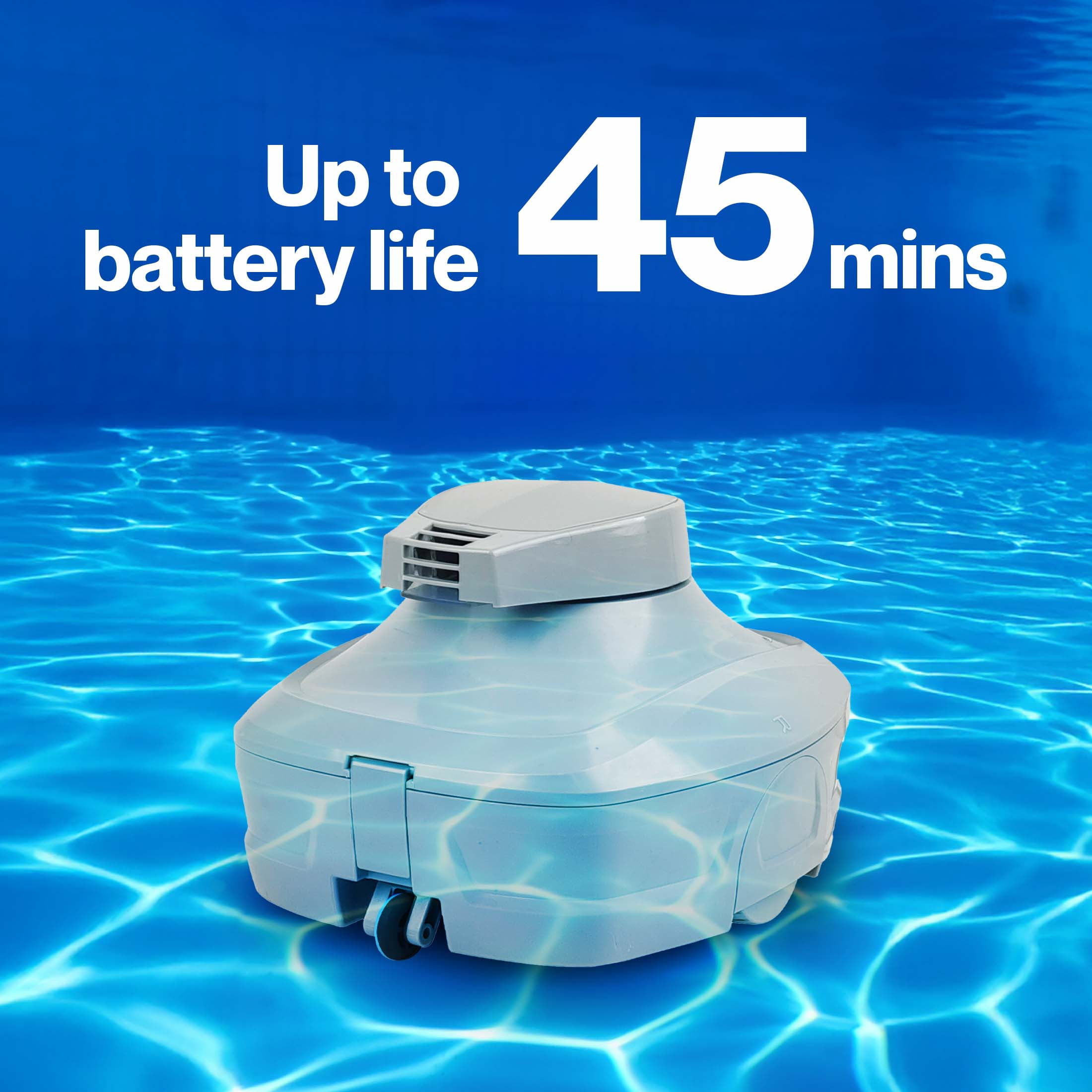 Core Innovations Rechargeable Robotic Pool Vacuum Cleaner, 45-Min Runtime, Dual 2L Filters, LED Indicator, Powerful Suction