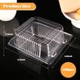 thumbnail image 2 of SUTENGDA Disposable Plastic To Go Containers with Lids  Hinged Top Square Clamshell Food Boxes for Take Out  Home Party Togo Clam Shell Box to Carry Cake  Dessert  4.9 in x 5 in - 100 Cou, 2 of 8