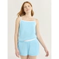 thumbnail image 2 of Joyspun Women's Jersey Picot Cami Top and Shorts Pajama Set, 2-Piece, Sizes XS-3X, 2 of 6
