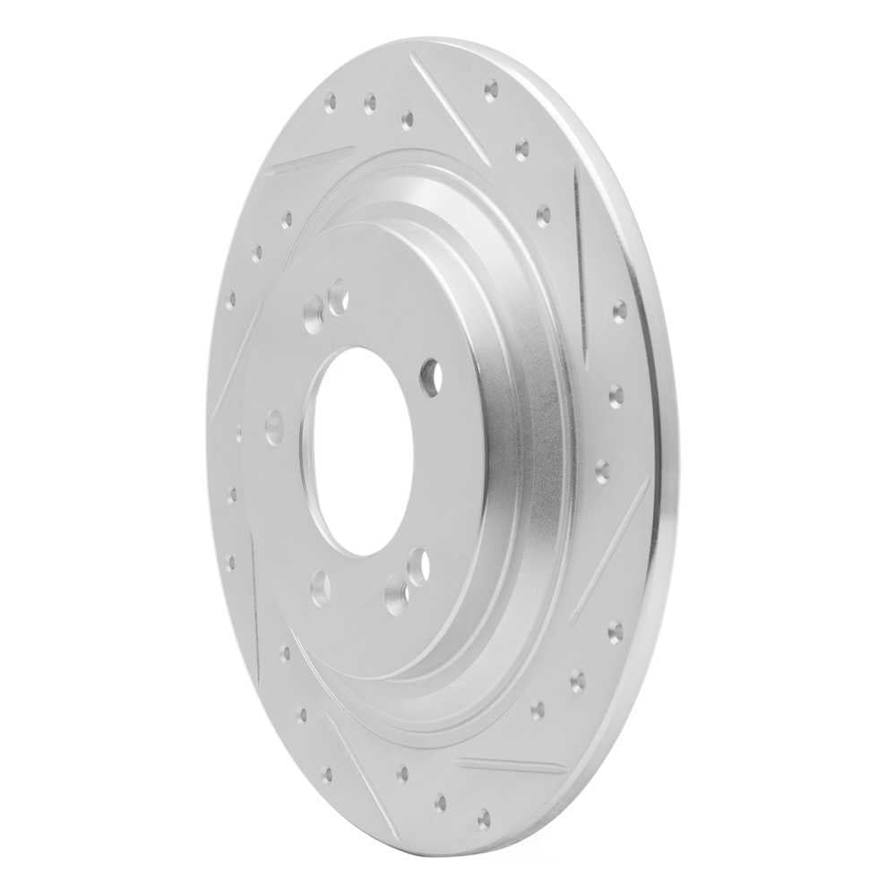 Dynamic Friction Company 631-21036R DFC Brake Rotor - Drilled And Slotted - Silver
