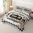thumbnail image 3 of Catabedysis Vintage Camping Twin Quilt Set,Sweet Camper Print Twin Coverlet Set For Boys,Multicolor,3-Piece, 3 of 7
