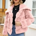 thumbnail image 2 of Womens Coat Fleece Cropped Jacket Long Sleeve Coats Warm Winter Jackets 2024 With Pockets, 2 of 4
