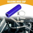 thumbnail image 2 of Unique Bargains 1 Set 16mm 0.63" ID Silicone Hose Cap W/ Clamp Intake Vacuum Hose End Plug for Car Silicone Blue, 2 of 7