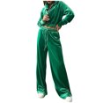 thumbnail image 1 of Gibobby Conjunto de Pantalones para Mujer Chándal de manga larga de lana para mujer, sudadera informal con capucha, pantalón de chándal, conjuntos de ropa de (Verde,CH), 1 of 5