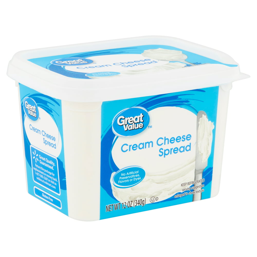 Great Value Cream Cheese Spread round, 12 oz - Walmart.com - Walmart.com