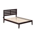thumbnail image 2 of AFI Oxford 14" Full Wood Platform Bed Frame with Modern Pallet Headboard, Espresso, 2 of 6