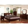 thumbnail image 2 of Furniture of America Bornette Solid Wood Sleigh Cal King Sleigh Bed in Cherry, 2 of 2