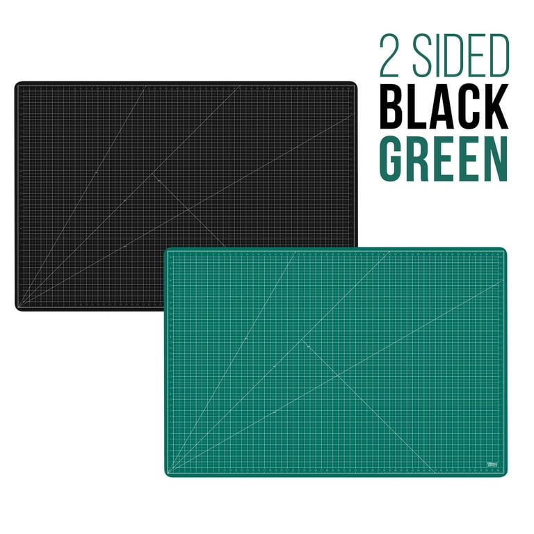9 x 12 GREEN/BLACK Self Healing 5-Ply Double Sided Durable PVC Cutting  Mat 