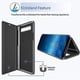 thumbnail image 1 of Funda Samsung Galaxy Note 8 QUANZHOUTIANDI Espejo Flip Case Clear View Cover Stand Negro, 1 of 1