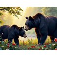 thumbnail image 3 of Forest Scene Banner with Two Bears and Giant Tree Party Decoration Background Backdrop Photography Props for Events Nature Themed Parties Wilderness Celebrations, 3 of 3
