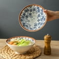 thumbnail image 4 of XINLTC 30oz Ceramic Ramen Bowls, Set of 2, Large Japanese Noodle Soup Bowls, Salad Serving Prep Dish, 4 of 8