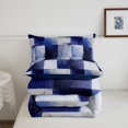 thumbnail image 5 of Homewish Grunge Checkered Twin Comforter Sets,Minimalist Aesthetic Bedding Set,Navy,Navy Blue Reversible,2-Piece,1 Comforter and 1 Pillowcase, 5 of 7