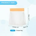 thumbnail image 2 of Uxcell 6"x2"x4.1" Reusable Freezer Bag, 3 Pcs Leakproof Zip Food Storage Stand Up Bags Fridge Snack Vegetable Fruit Ice Container for Long-Lasting Freshness, Orange, 2 of 7